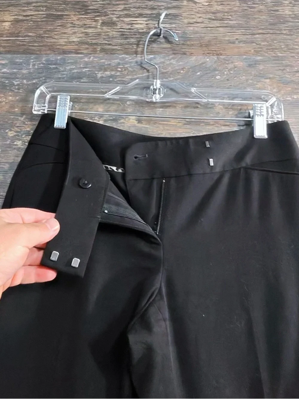 White House Black Market Black Wide-Leg Dress Pants